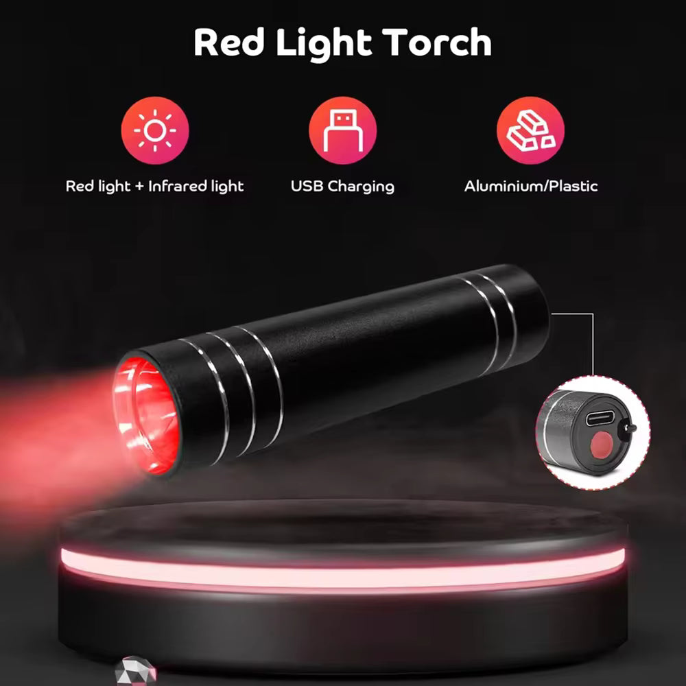 Portable Red Light Therapy Torch – 660nm & 850nm Infrared Pain Relief Device